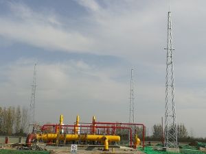 西安西户天然气有限公司秦镇门站建设项目避雷塔安装工程
